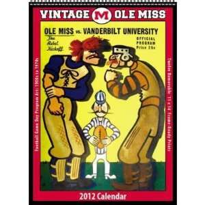  Vintage Ole Miss Football 2012 Wall Calendar Office 