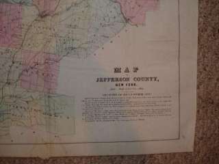 JEFFERSON COUNTY WATERTOWN CAPE VINCENT NEW YORK MAP NR  