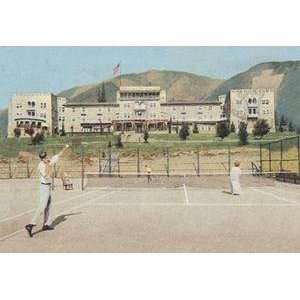   printed on 20 x 30 stock. Tennis Match at a Resort