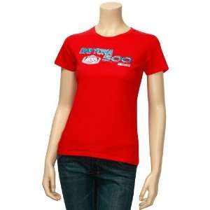    Daytona 500 Ladies Red Shine Down T shirt