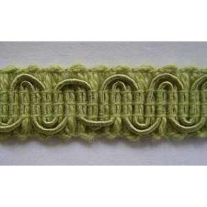  Conso Scroll Grimp Flat Braid Trim L43 Leaf Green .5 Inch 