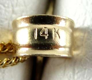 14K Gold Necklace Pendant Guardian Angel Prayer Back 16  