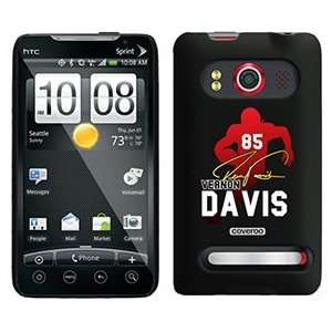  Vernon Davis Silhouette on HTC Evo 4G Case  Players 