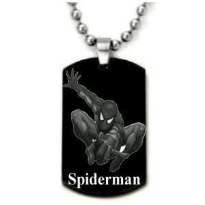   Spiderman style2 Dogtag Pendant Necklace w/Chain and Giftbox Jewelry