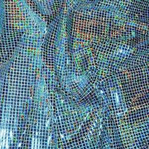 SEQUIN KNIT HOLOGRAM FABRIC SILVER 44 BY THE YARD  