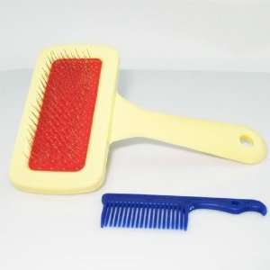  CET Domain 60010401 Hair Grooming Brush Comb Slicker Set 