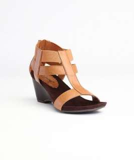   Basic T Strap Ankle Cuff WEDGE SANDAL Compy Leather Platform  