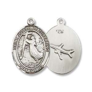 St. Joseph of Cupertino Sterling Silver Medal with 18 Sterling Chain 
