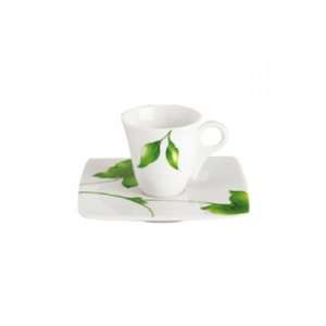  Limoges SD Vegetal by Guy Degrenne   Espresso Cup and Sauc 