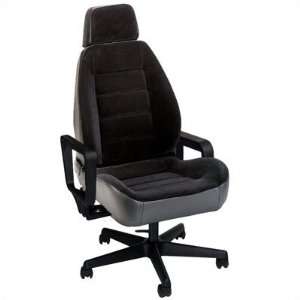  Sport Seat Black Vinyl/ Cloth Office Chair Furniture 