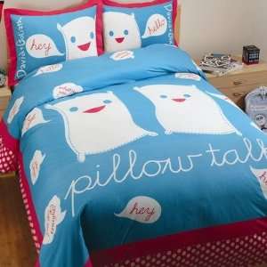  & Goliath Pillow Talk Duvet Collection in Blue and White Pillow Talk 