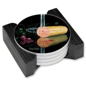 Michael Godard   Totally Corked Ceramic Drink Coaster Set  