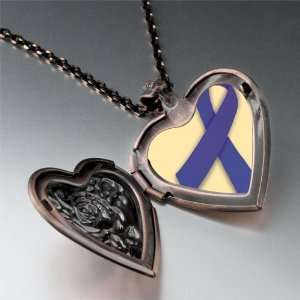  Periwinkle Ribbon Awareness Pendant Necklace Pugster 