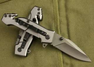 Semi automatic Aluminum alloy with Clip & Cut rope folding Knife (k66 