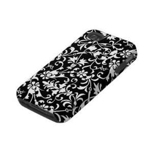   Cute Floral Black Damask iPhone 4 Casemate Cell Phones & Accessories