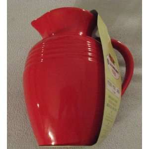 Le Creuset Poterie Solid Chili Red Stoneware Pitcher, 2 Quarts