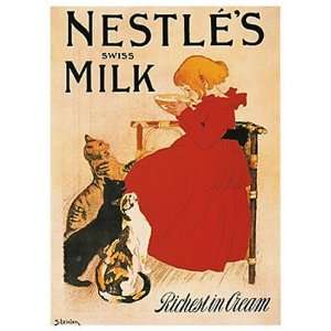  Nestles Swiss Milk by Theophile Alexa Steinlen. Art 