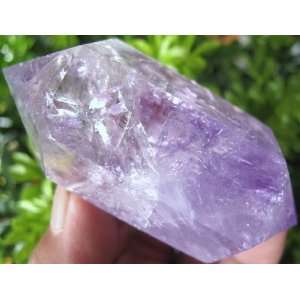  Rainbow Filled Purple Amethyst Double Crystal Point Wand 