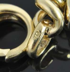   18K Yellow Gold Twisted Byzantine Link Chain Bracelet Heavy 7  