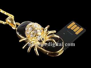 4GB USB Jewel Spider Necklace Flash Drive  