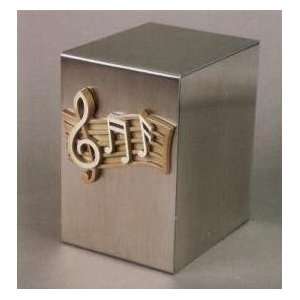  Bronze Musica Satin Stainless Steel Cremation Urn
