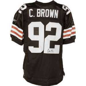 Courtney Brown Autographed Jersey  Details Cleveland Browns, Reebok 