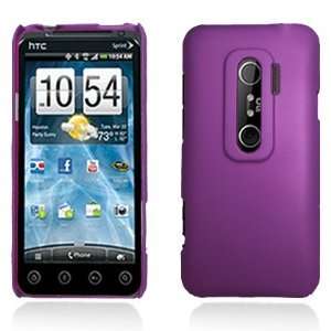  Solid Purple Hard Protector Back Cover Case For HTC EVO 3D 