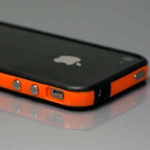  / Orange Blue Bumper Case for Apple iPhone 4 [Total 60 Colors] +Free 