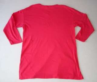 Victorias Secret Pink Long Sleeve V Neck Night Shirt S  