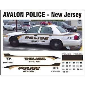  BILL BOZO AVALON, NJ POLICE DECALS