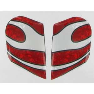 Icon Side Plate Kit for Airframe Helmet , Color Red, Style Claymore 
