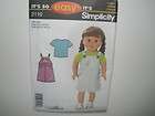 simplicity 2110 doll clothes pattern $ 3 99  see suggestions