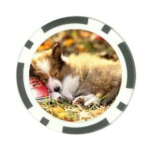  Cute puppy sleeping Poker Chip Card Guard Great Gift Idea 