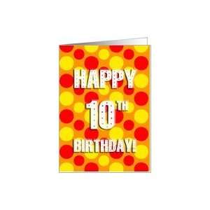  polka dots 10th birthday Card Toys & Games