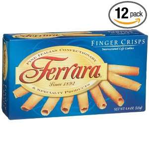 Ferrara International Cafe Cookies, Finger Crisps, 4.4 Ounce Boxes 