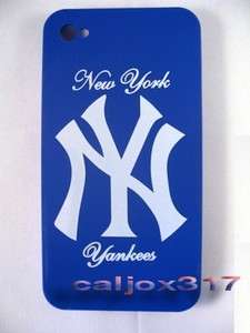 NY New York Yankees Blue Hard Case Cover for iPhone 4 4G 4S  