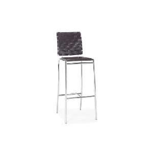  Criss Cross Counter Stool With Leatherette Strap Back 