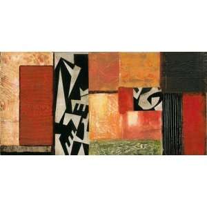  Peter Zwick 39.2W by 19.75H  Red Tones Abstract CANVAS 