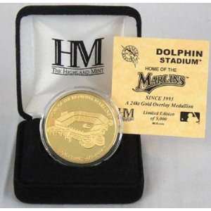 Florida Marlins   Dolphin Stadium   24KT Gold Commemorative Coin