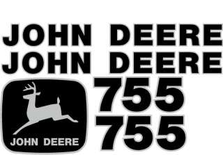 John Deere 755 Crawler Dozer Decal Set  