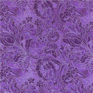 Giselle Marianne Elizabeth Floral Rose Quilt Fabric Purple Lavender 
