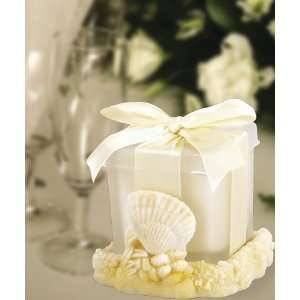  Seashell Design Glass Candle Holders