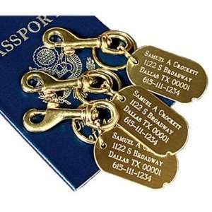  Personalized Brass Luggage Tags 