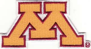 Minnesota Golden Gophers 3 1/4 Gold Iron On Patch New  