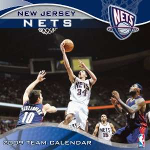  New Jersey Nets 2009 12 x 12 Team Wall Calendar Sports 