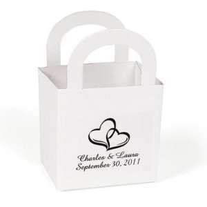 Personalized White Two Hearts Wedding Gift Baskets   Party Decorations 