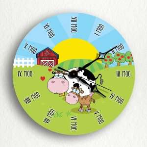  Cute Cow Moo 8 Silent Wall Clock