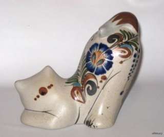 Mexican Pottery Crouching Cat Kitten Figurine Reyna Mexico  