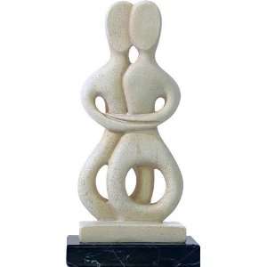  Cycladic Lovers with Arms Interlocking Statue