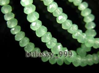 146pcs Faceted Glass Crystal Rondelle Loose Bead Charm 3x2mm Jade Lt 